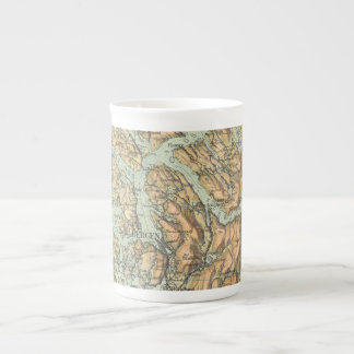 Maps of Norway – Bergen 1925 series Bone China Mug