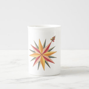 maps of norway - trondheim 1761 bone china mug