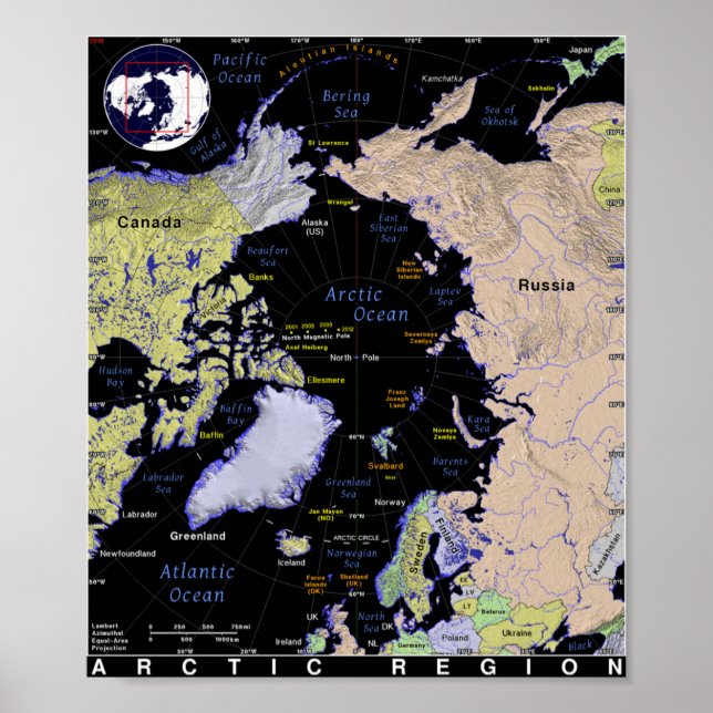 Maps of the Arctic Poster (Front)