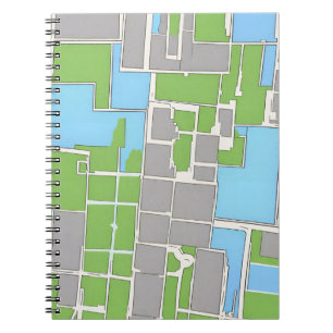 Maps Spiral Notebook - Blue