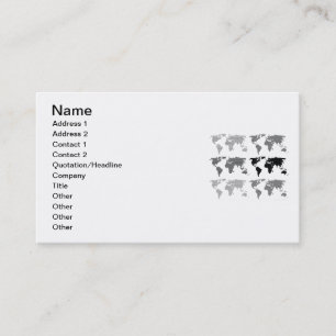 Maps world continents styles designs patterns business card