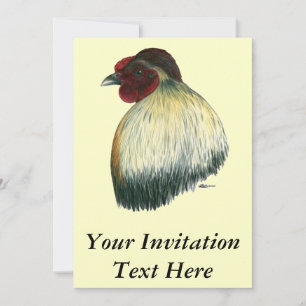 Mapuche Huastec Rooster Invitation