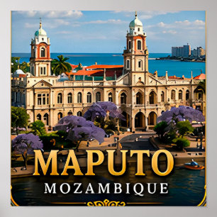 Maputo Historic Station and Oceanfront Elegance Poster