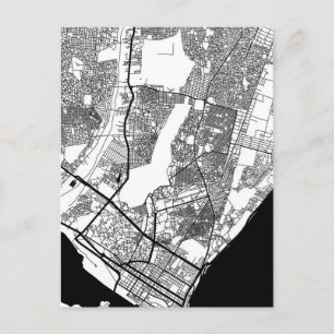 Maputo Mozambique City Map Postcard