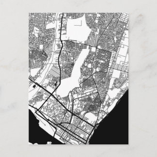 Maputo Mozambique City Map Postcard