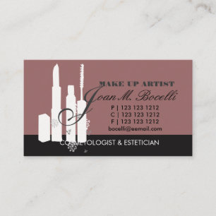 Maquillage chic Makeup Artist Cosmetologist  MUA Business Card