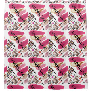 maquillaje/ makeup shower curtain
