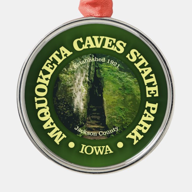 Maquoketa Caves SP Metal Tree Decoration (Front)