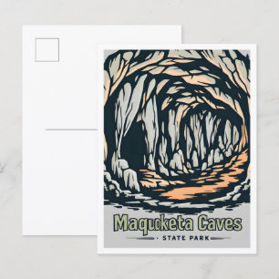 Maquoketa Caves State Park Iowa USA Travel Postcard