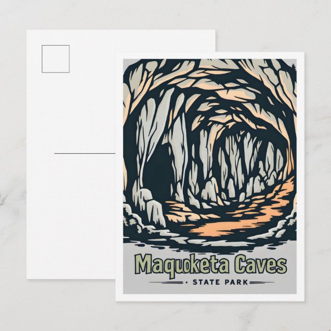 Maquoketa Caves State Park Iowa USA Travel Postcard (Front/Back)