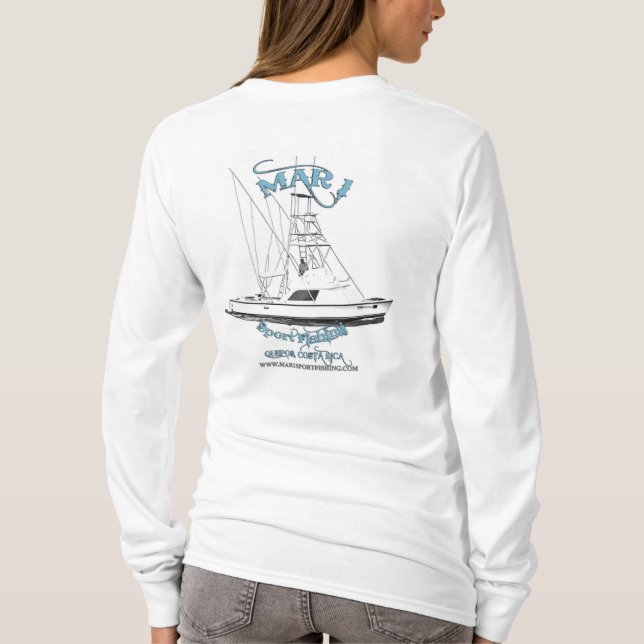 Mar1 31' Bertram Dry fit Long Sleeve T-Shirt (Back)