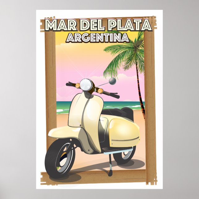 Mar del Plata Argentina beach poster (Front)
