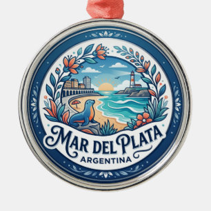 Mar del Plata Argentina Metal Tree Decoration