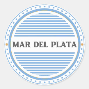 Mar del Plata City Pride Emblem Argentine Identity Classic Round Sticker