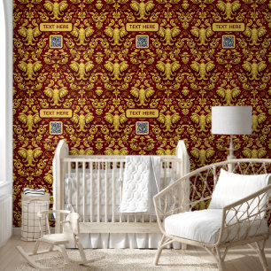 Mara Trumpeting Glory: Crimson & Gold Regal Elepha Wallpaper