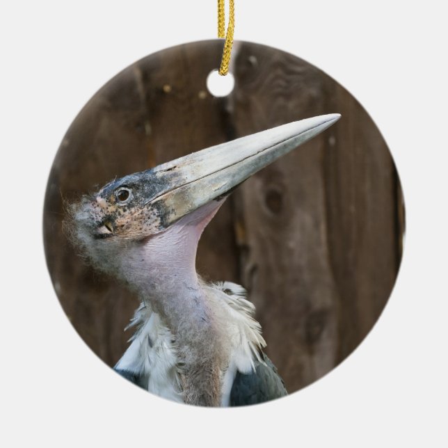 Marabou Stork Ceramic Tree Decoration (Front)