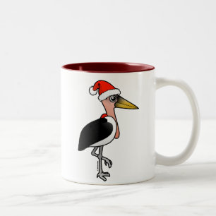 Marabou Stork Santa Two-Tone Coffee Mug