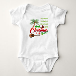 Marac and Cuatro Trini Christmas - Lil Parrandero Baby Bodysuit