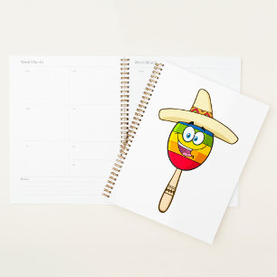Maraca with Sombrero Colorful Fiesta Planner