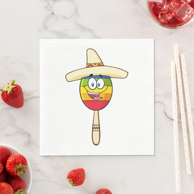 Maraca with Sombrero Colourful Fiesta Napkin (Creator Uploaded)