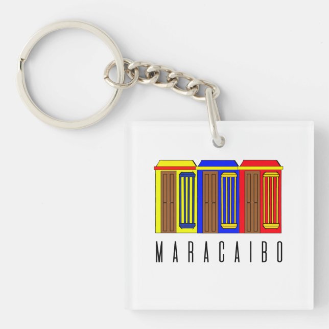 Maracaibo - Casitas de Maracaibo Venezuela Key Ring (Front)