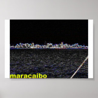 maracaibo @ night poster