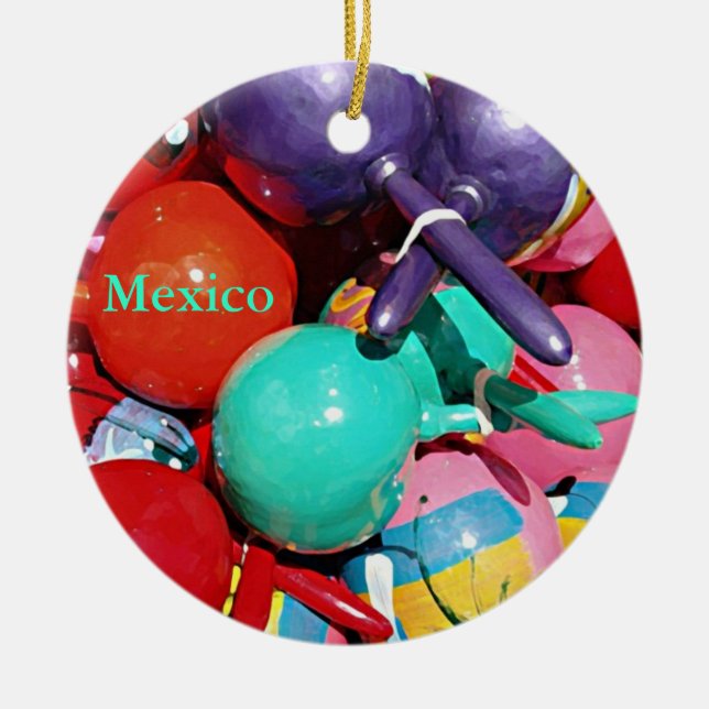 Maracas Ceramic Tree Decoration (Front)