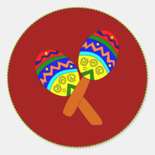 Maracas Classic Classic Round Sticker