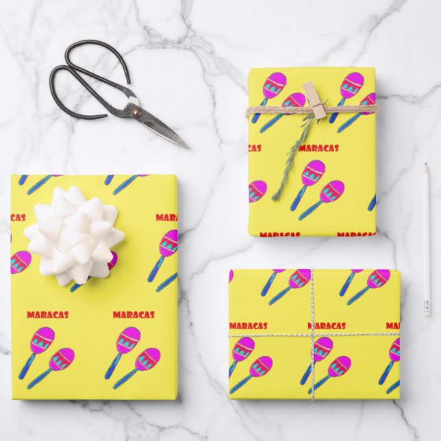 Maracas' Wrapping Paper Sheet (Front)