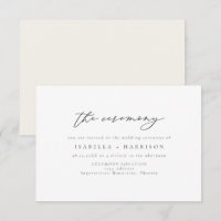 MARAH Elegant Minimalist Wedding Ceremony Insert