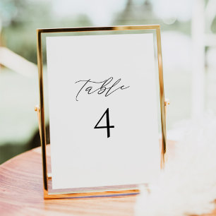 MARAH Modern Elegant Minimal Table Number Card