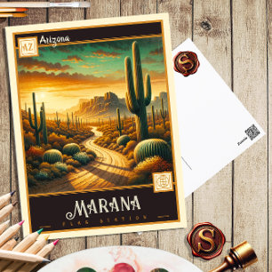 Marana, Arizona   Vintage Postcard
