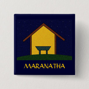 MARANATHA! 15 CM SQUARE BADGE