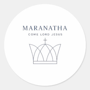 Maranatha Christian Modern Minimalist  Classic Round Sticker