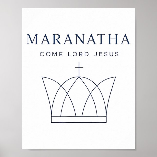 Maranatha Christian Modern Minimalist  Poster (Front)