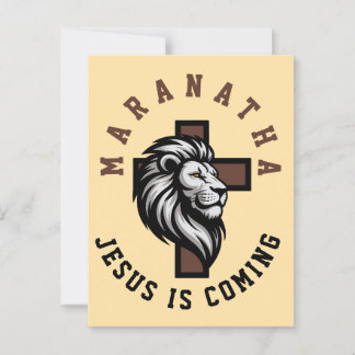 Maranatha Jesus is coming  Postcard