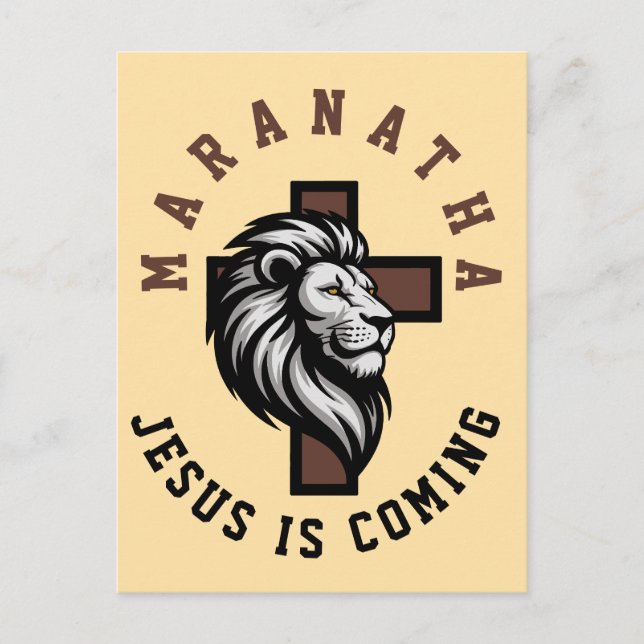 Maranatha Jesus is coming  Postcard (Front)