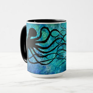 Maranda's Octopus On Aqua - 15 oz Combo Mug