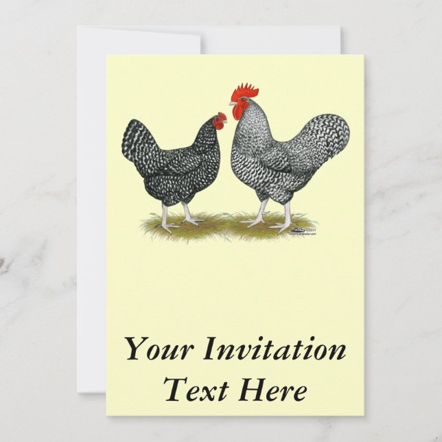 Marans:  Cuckoo Pair Invitation (Front)