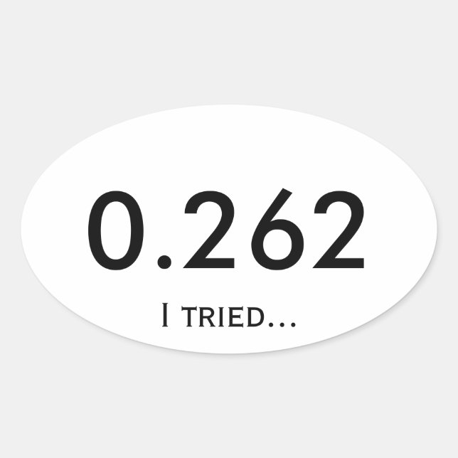 Marathon 0.262 oval sticker (Front)