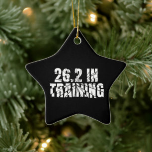 Marathon 26.2 In Training Running Gear Ceramic Tree Decoration