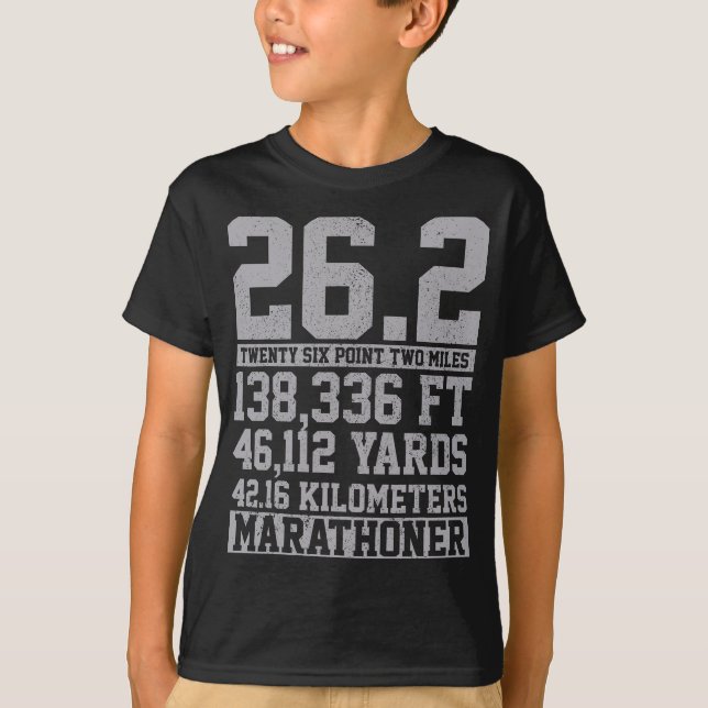 Marathon  - 26.2 Miles Running Runner  Gift T-Shirt (Front)