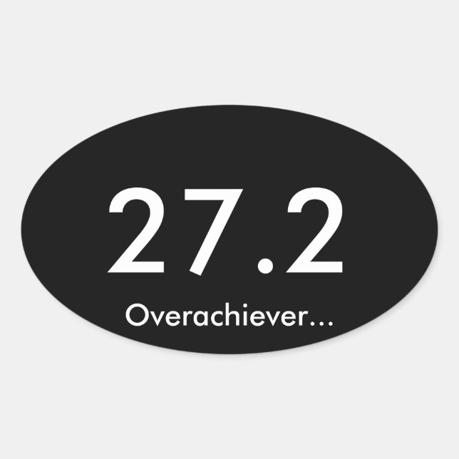 Marathon 27.2 overachiever oval sticker (Front)
