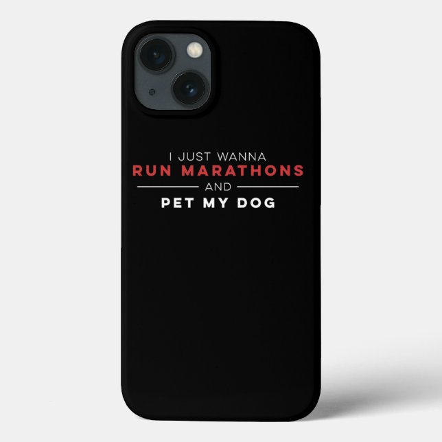 Marathon And Pet My Dog Runner Race Design Half Ru Case-Mate iPhone Case (Back)