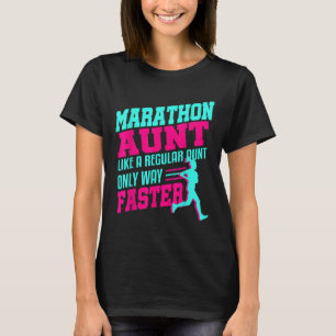 Marathon Aunt Funny Half First Race Gift Running R T-Shirt