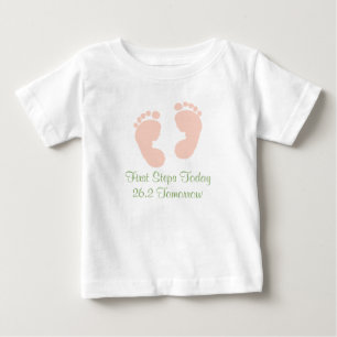 Marathon Baby Pink Footprint T-shirt