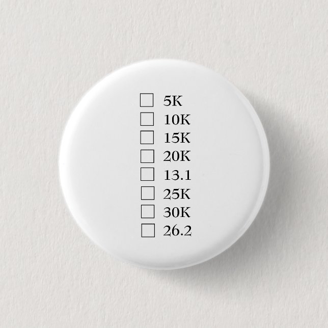 "Marathon Checklist" Button (Front)