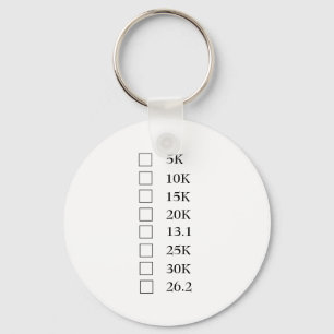 "Marathon Checklist" Key Ring