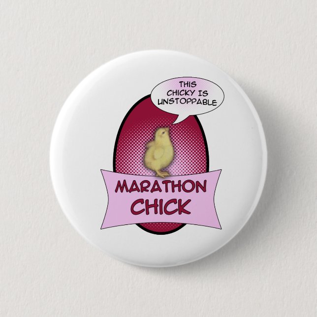 Marathon Chick 6 Cm Round Badge (Front)