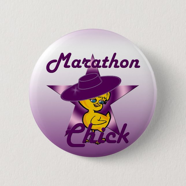 Marathon Chick #9 6 Cm Round Badge (Front)